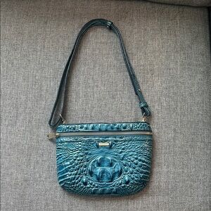 Brahmin Blue Crocodile-Embossed Bag